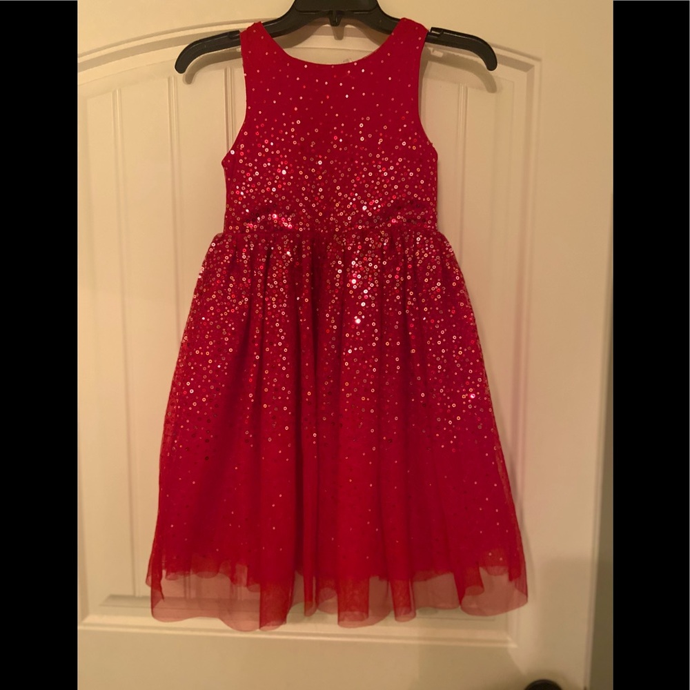 Girls- Red- sequin dress